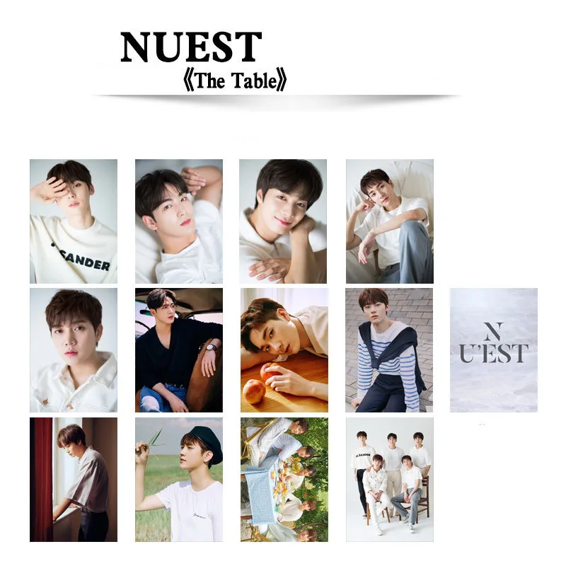 

12 Pcs /Set Kpop NUEST Seventh Mini Series The Table Photo Card PVC Cards Self Made LOMO Card Photocard For Fans Collection