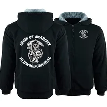 Мужская толстовка на молнии Sons of Anarchy TV SOA теплая камуфляжная с