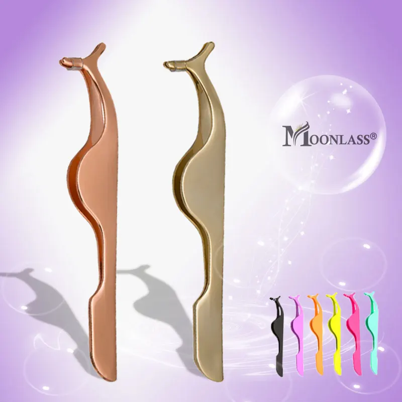 

Tweezers Makeup Tools Eyelashes Extension Beauty Auxiliary Clamp Clips Colored Metal Tweezers