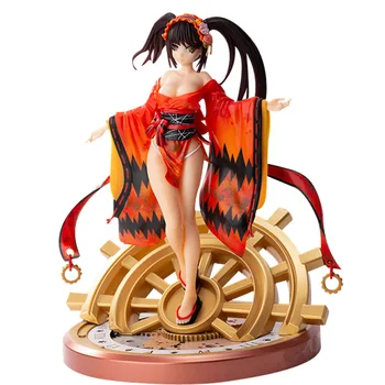 

DATE A LIVE anime figures Tokisaki Kurumi kimono Hour hand chassis 30cm sexy girl figure PVC action figure Collection Model Doll