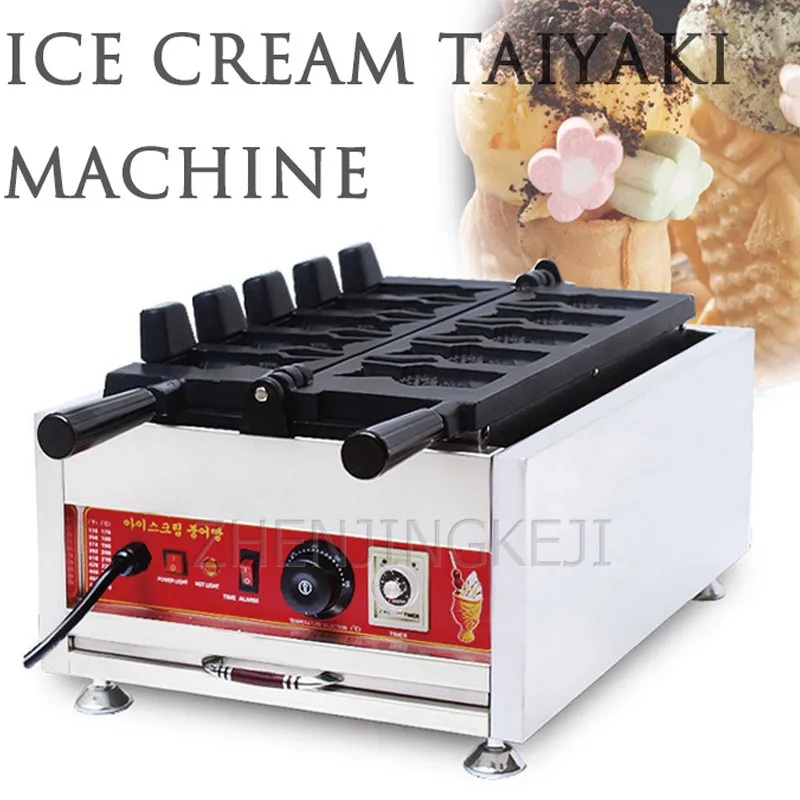 

Ice Cream Snapper Machine 220V/110V Small Fish Cake Open Fish Red Bean Stuffing Goldfish Grill Meringue Street Food Commercial