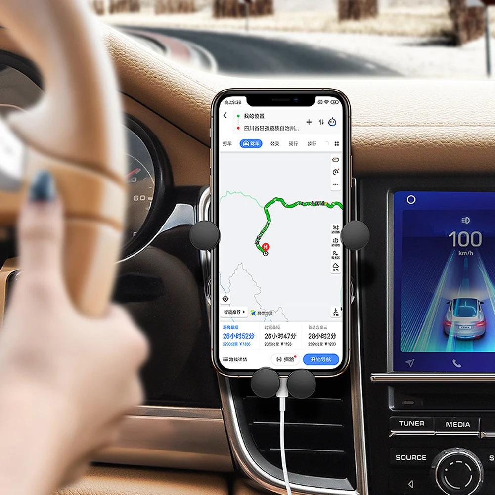 Универсальный автомобильный держатель для телефона с креплением на вентиляционное отверстие, автомобильный держатель с автоматическим захватом, gps подставка для iPhone 11 Pro XR XS samsung S10e