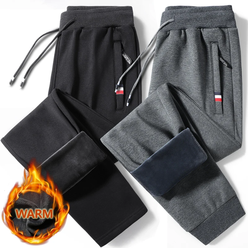 

Winter Warm Pants Men Cotton Fitness Sportswear Fleece Tracksuit Bottoms Sweatpants Trousers Track Pants Mens Joggers M-8XL
