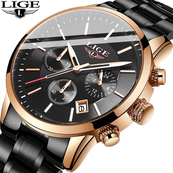 

2020 Watches Men Luxury Brand LIGE Business Men‘s Watch with Luminous Date Waterproof Full Steel Quartz Clock Relogio Masculino