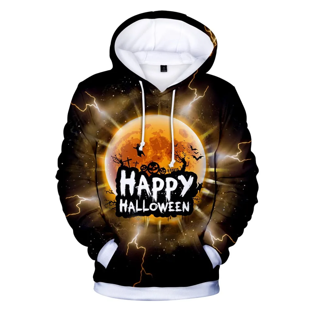 

Halloween Hoodie Stranger Things Hoodies Mens Casual Scary Halloween Lover 3D Print Party Long Sleeve Coat Top Blouse