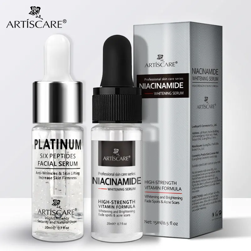ARTISCARE Nicotinamide + Платина шесть пептидов Сыворотка для лица 2 шт. отбеливание и против