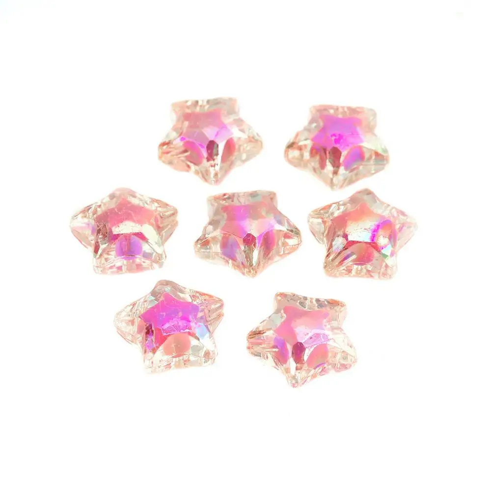 DoreenBeads акриловые разделительные бусины пентаграмма звезда AB Радужный цвет