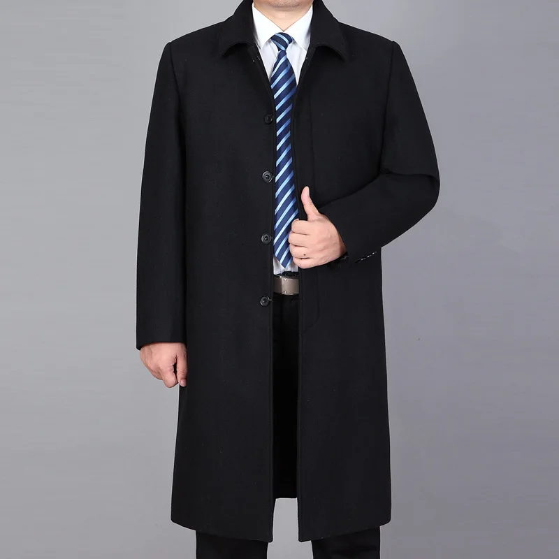 Мужская одежда, пальто с отложным воротником, мужское шерстяное пальто, куртка, плащ, ветровка