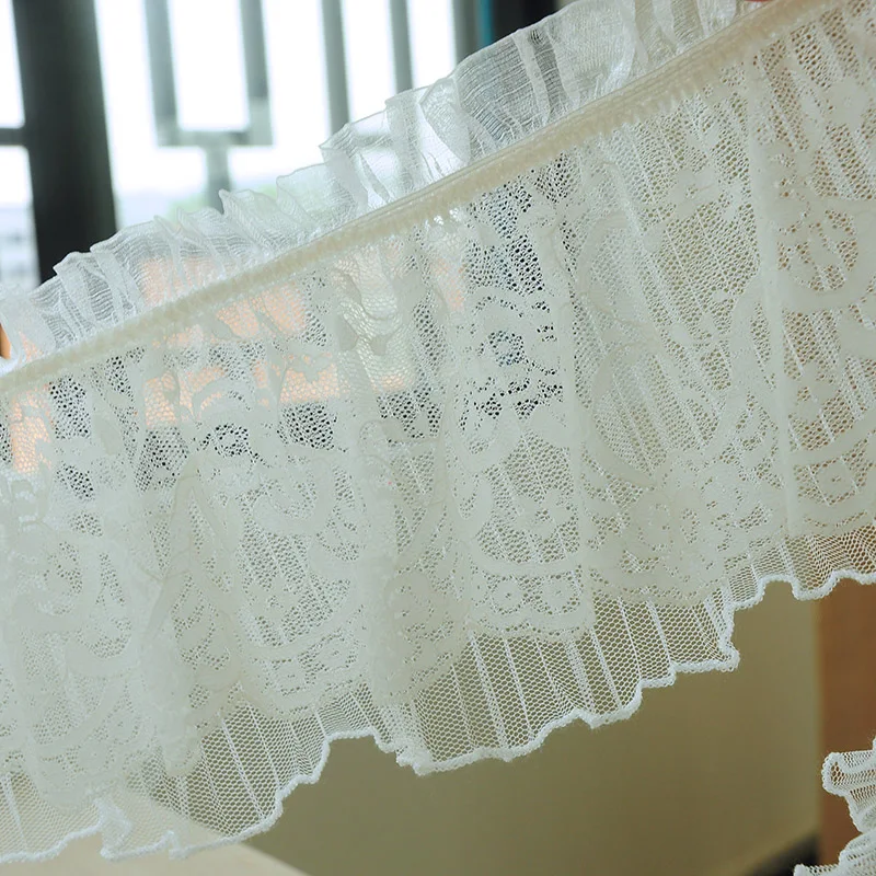 

1M New Mesh Elastic Lace High Quality Lace Fabric Collar 13cm Ribbon DIY Sewing Guipure Craft White Lace Fabric For Dresses KG02