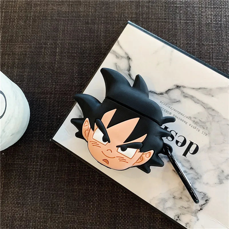 Для AirPods чехол для Apple 3D аниме Dragon Ball Z Son Goku корпусы гарнитурные для Airpods 1 2 силиконовый чехол Аксессуары Защитная крышка