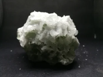 

320.0gNatural green fluorite white calcite mineral specimen