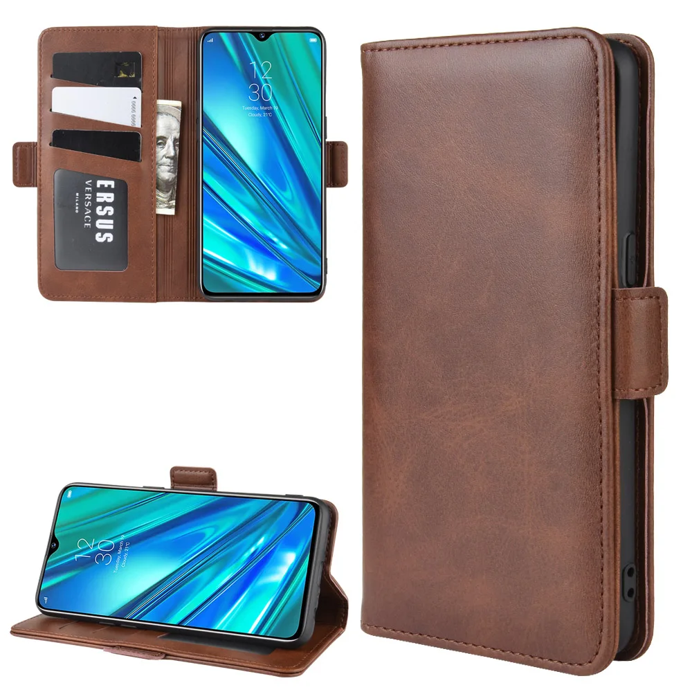 

pu Leather Flip Cover Case Wallet Case for OPPO Realme Q card holder Flip Book holster protective shell GG