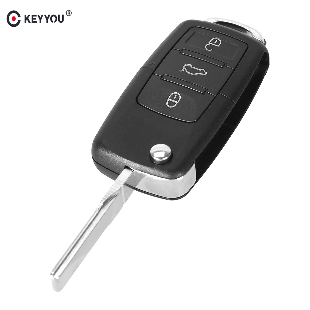 Запасной чехол KEYYOU для автомобильного ключа складной с 3 кнопками VW Volkswagen Jetta Golf