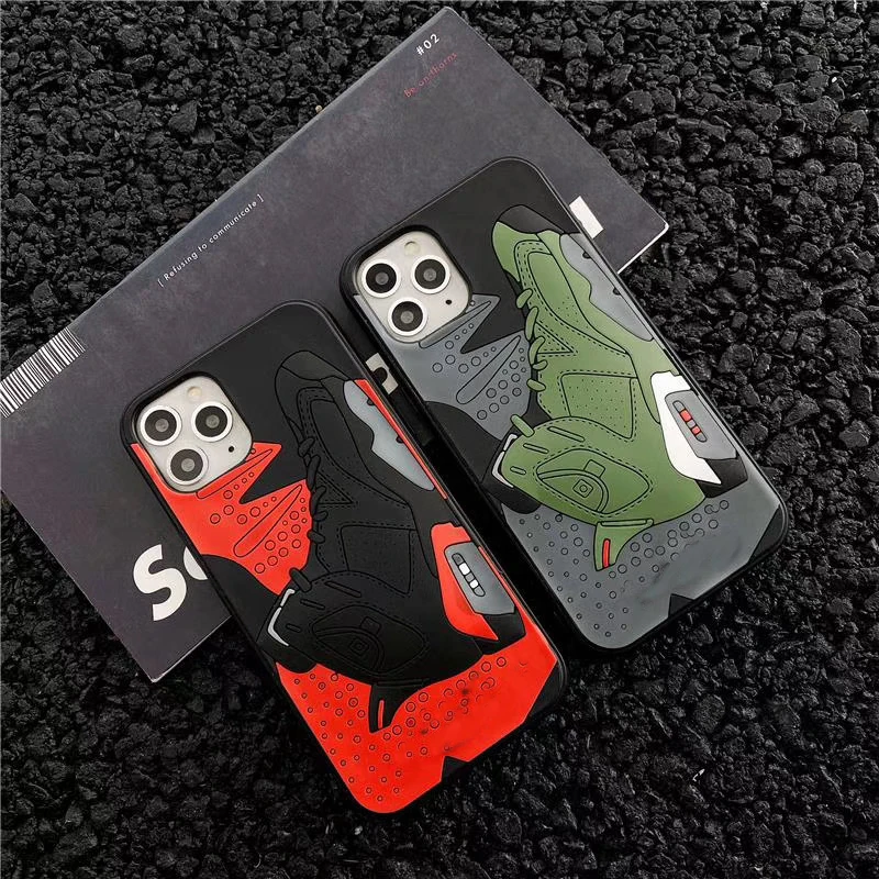 3D Luxury Travis scott X 6 Backetball Sneakers Phone Case For iPhone 11 Pro Max Xr XS 7 8 Plus Silicone Protective Back Cover |