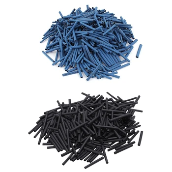 

600Pcs 2mm/2.5mm/m Heat Shrink Tube Sleeving Wrap Wire Kit Blue & 280Pcs 2mm Dia 30mm Long Heat Shrink Tubing Black