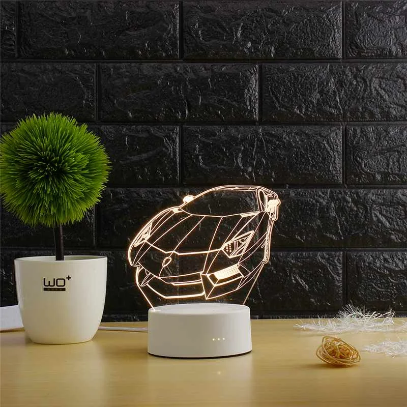 ARILUX 3D пластина креативная Светодиодная лампа 3D светодиодный ...
