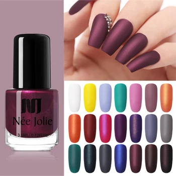 

NEE JOLIE Matting Solid Color Nail Polish Color Nail Art Oily Varnish DIY Matte varnish Dull Nail Varnish
