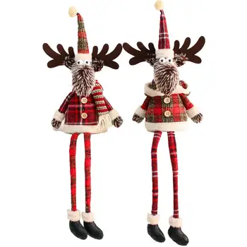 

60cm Christmas Long Leg Elk Doll Christmas Decorations for Home Xmas Tree Pendant Ormament Navidad Party Ornaments Kids Gift
