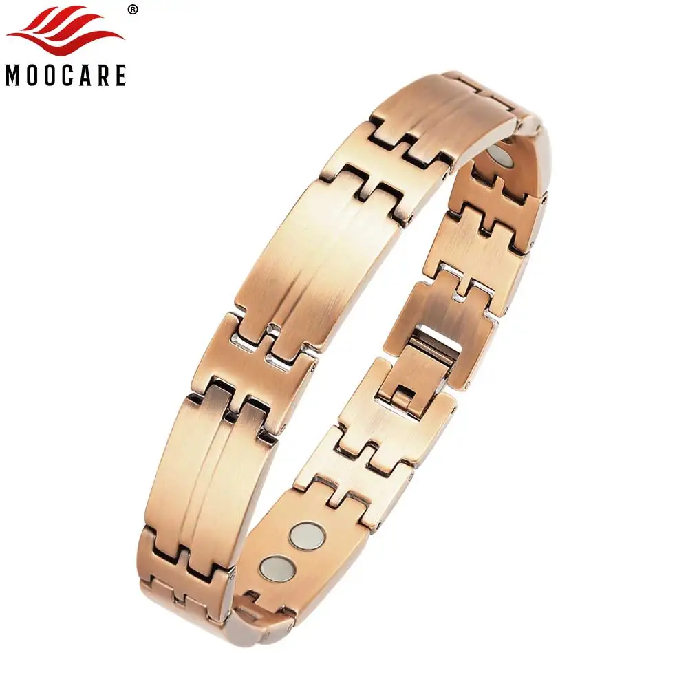 Moocare титановый золотой серебряный магнитный браслет здоровье хорошее для мужчин женщин сонный магнит ручной цепи