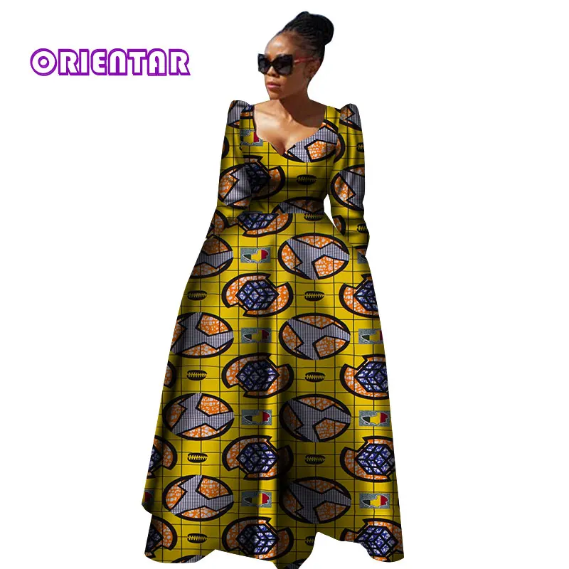 africano vestido 2019 outono feminino plus size