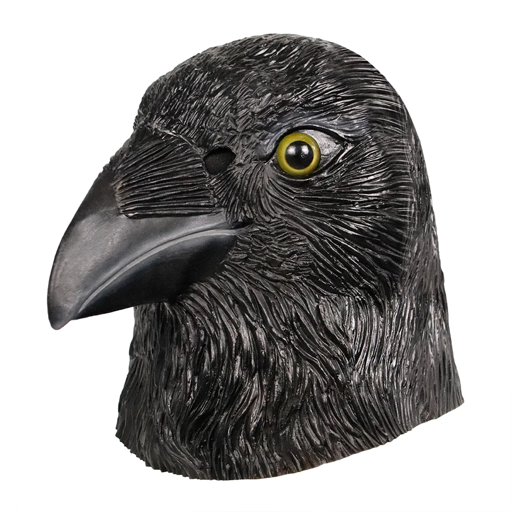 Molezu Орлиная Голова маска Хэллоуин костюм вечерние птицы ястреб реквизит - Цвет: Black Pigeon