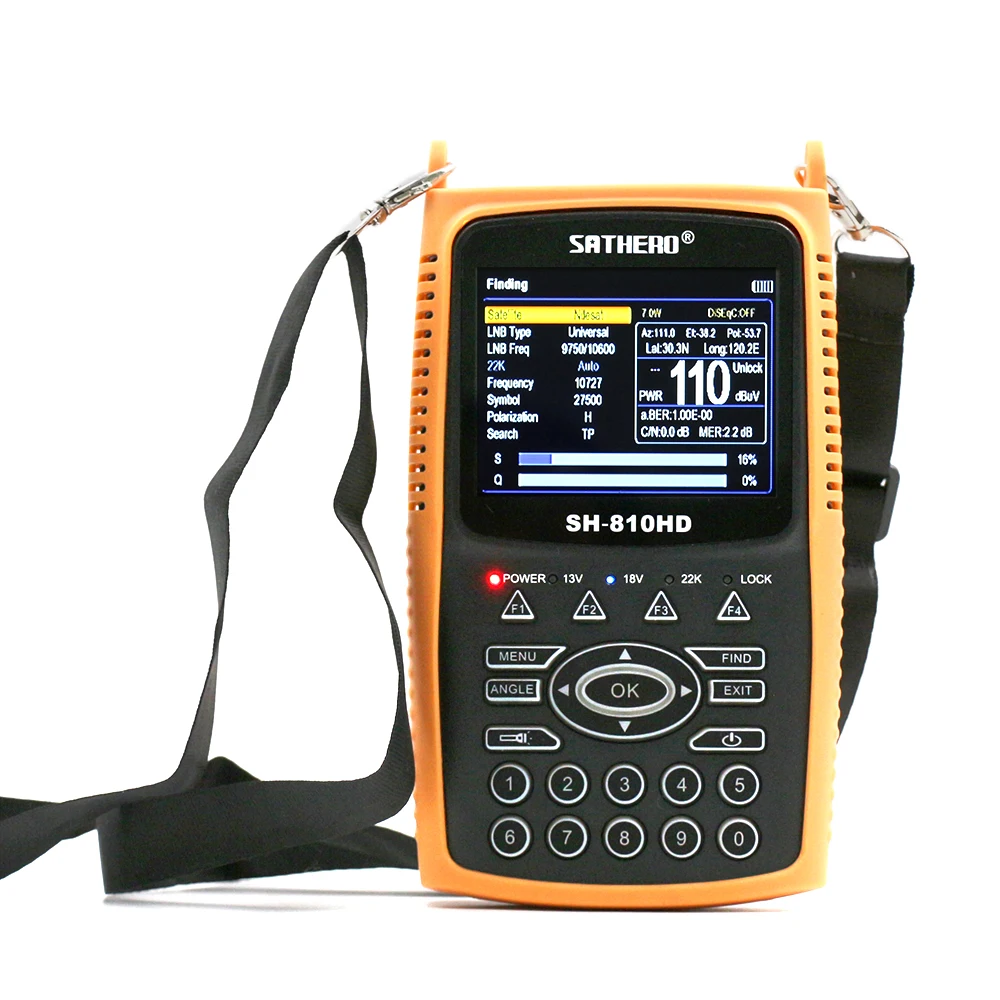 Sathero SH 810HD DVB S2 T2 Combo Digital Satellite Finder Meter Support CCTV 3 5 inch TFT LCD Screen 8PSK 16APSK 810HD|Спутниковое ТВ| |