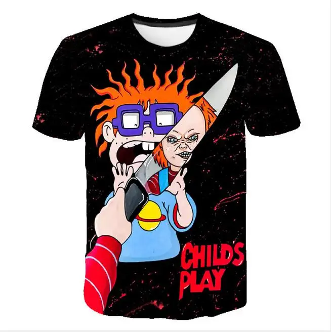 Одежда для маленьких мальчиков детская футболка X Task Force, отряд самоубийц клоун отряд самоубийц, 3D принт, футболка для мальчиков и девочек с короткими рукавами - Цвет: picture color