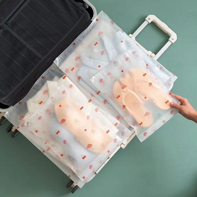 5pcs Travel Clothes Bag Seal Storage Waterproof Makeup Zip Lock Organiser  Pouch T-shirt Underwear Socks Toys Travel Accessories - AliExpress
