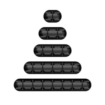 

Cable Organizer Silicone USB Cable Winder Desktop Tidy Management Clips Cable Holder for Mouse Headphone Wire