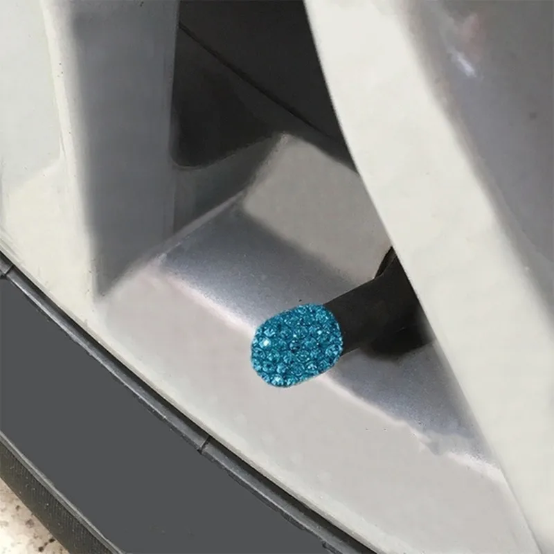 4 шт./лот Мини Rhinestone колпачки для автомобильных шин сопло капот Авто страз