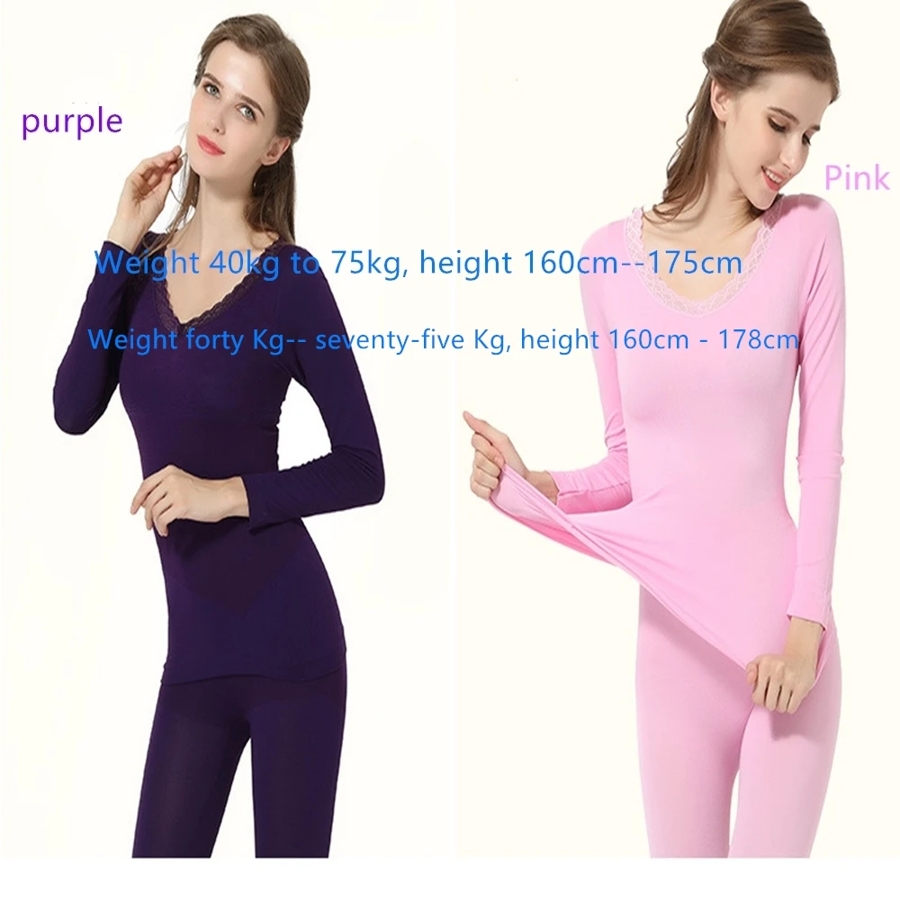 Кружевное термобелье Сексуальная Дамская одежда зимние бесшовные