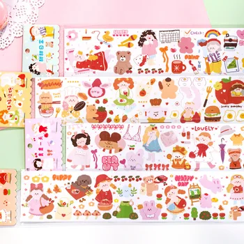 

Mohamm 1Pcs Outing Diary Series Washi Masking Tape Kawaii Cartoon Paper Tape Scrapbooking Sticker Stationary School Supplies Dec