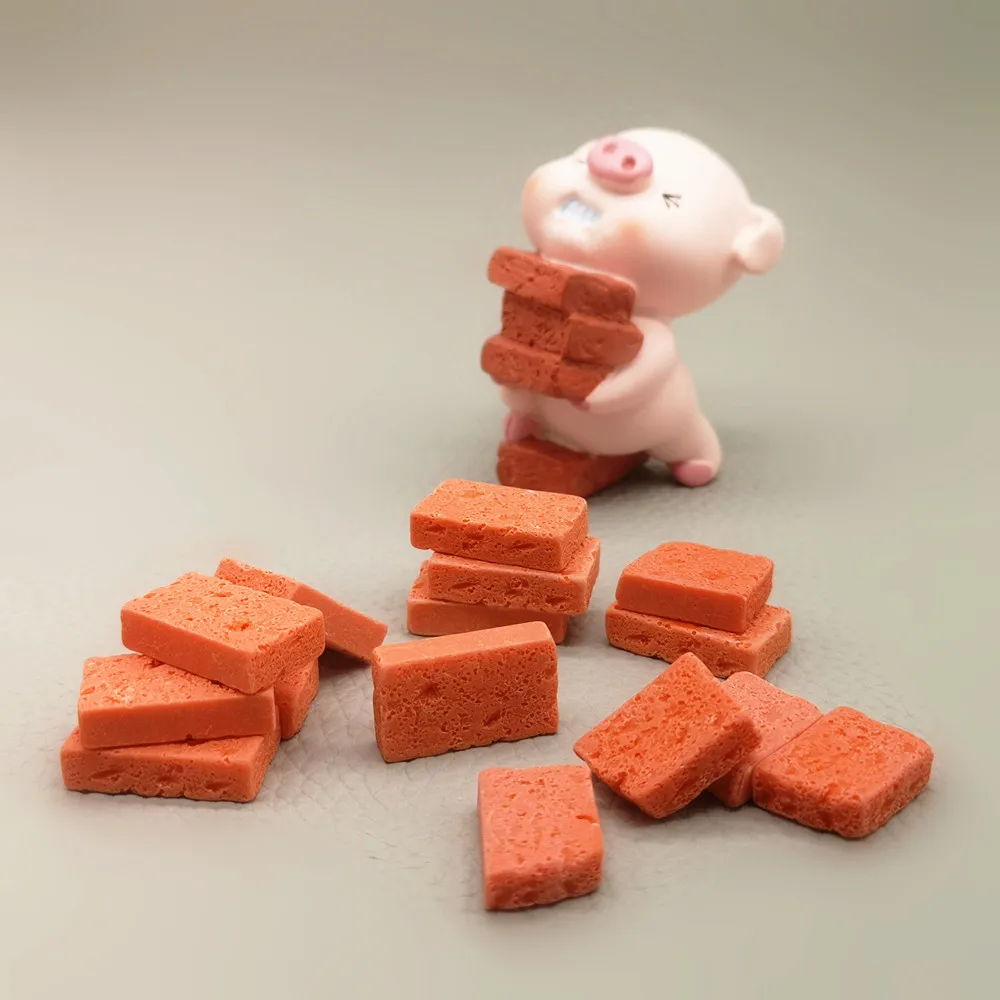 Мини фигурка домика из красного кирпича модель 3D миниатюрное украшение для