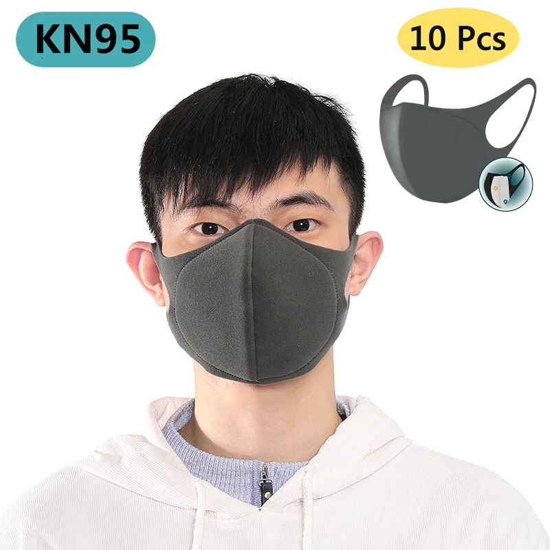 

100PCS KN95 Face Mask Respirator for Kids Adult Prevent Haze Reusable Mouth Dust Masks with Disposable Prevention Filter Pad