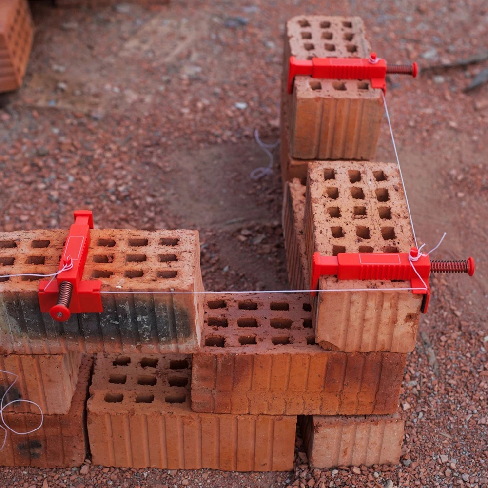 2PCS Brick Liner Runner Brick Leveling for Masons Engineering Measuring Tools for construction Site House Building Wall Bricking