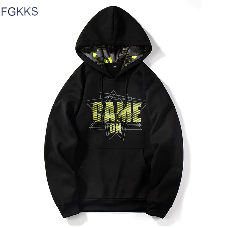 

FGKKS New Men Hoodies Sweatshirts Street Trend Men‘s Letter Printing Hoodies Male Fashion Casual Hoodies Brand Clothing