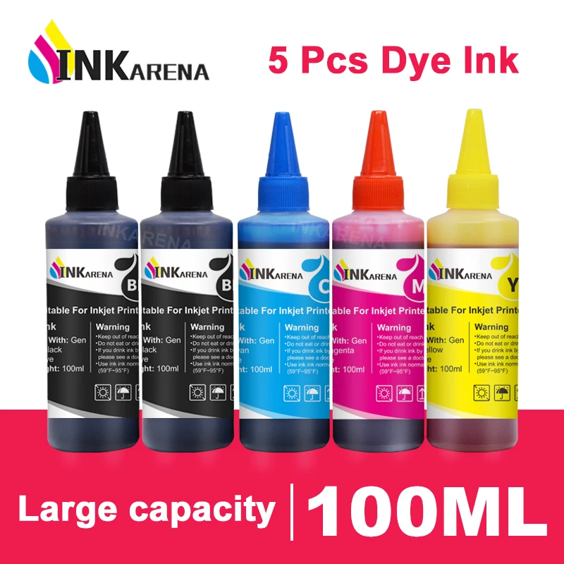 

INKARENA 100ml Refill Ink Kit For HP 21 22 301 302 304 121 122 123 650 652 300 140 141 350 351 343 338 Printer Ink Cartridge
