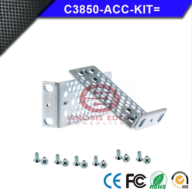 C3850-RAC-KIT = 19 인치 랙 마운트 키트, 귀 브래킷, 시스코 WS-C3850-24XS-E 호환 가능