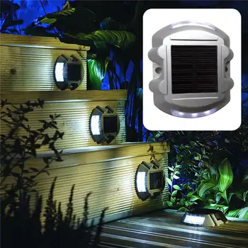 

6 LED Solar Garden Lamp Solar Powered Security Lights White 30 Tons Pathway IP68 6LED Driveway Waterproof Stair Road Outdoor