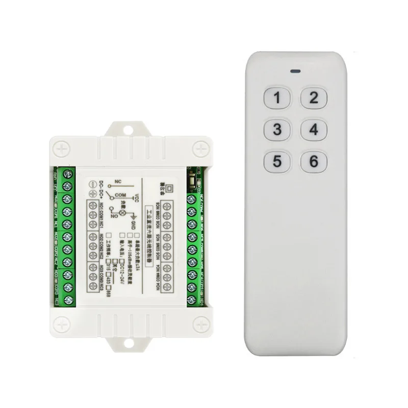 Universal 433mhz DC12V 24V 6 channel RF Wireless radio Remote Control switch system Receiver Transmitter lighting power | Электроника