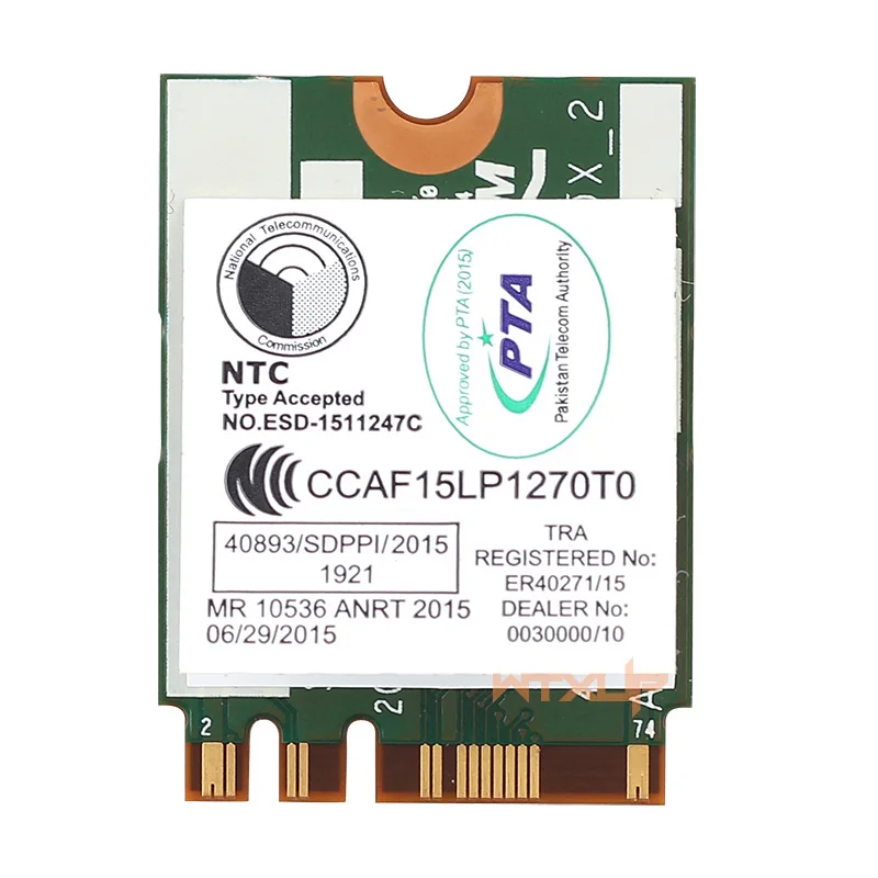 Wi Fi адаптер DW1820A BCM94350ZAE BCM94356ZE 802.11ac BT4.1 867 Мбит/с BCM94350 M.2 NGFF wifi беспроводная карта