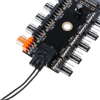 

SATA 1 To 10 Way Splitter PWM Cooling Fan Hub 4-Pin 12V Power Socket PCB Adapter