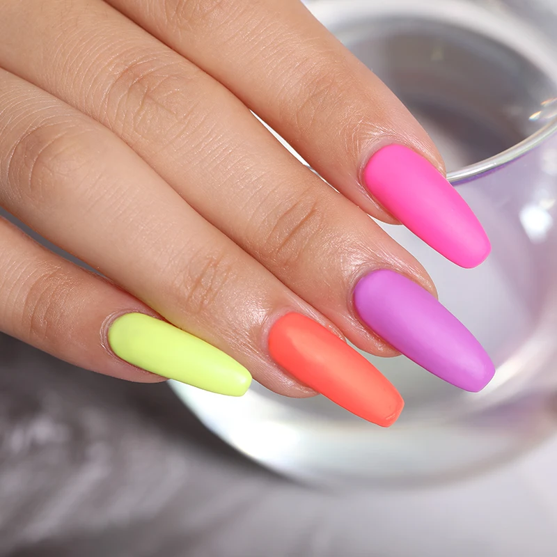 Promotion BORN PRETTY Neon Matte Nail Gel Polish 6ml Fluorescent Green Yellow Colors Soak Off UV Gel Varnish Nail Art Gel