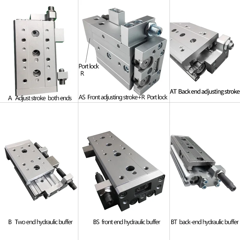 YIYUN pneumatic precision sliding table cylinder MXS12-10A MXS12-20A MXS12-30A MXS12-40A MXS12-50A MXS12-75A MXS12-100A