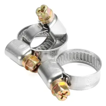

MTGATHER Pipe Clamps Genuine Stainless Steel Hose Clips Fuel Hose Pipe Clamps Worm Drive Durable Anti-oxidation Best