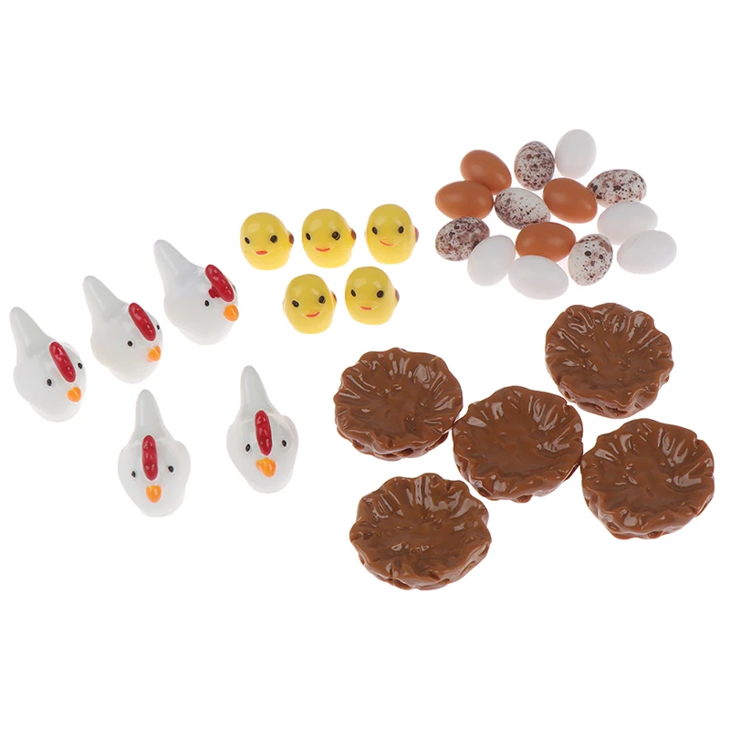 1/5 шт. моделирование Еда куры утки яиц миниатюрный ролевые игры обеденной посуды