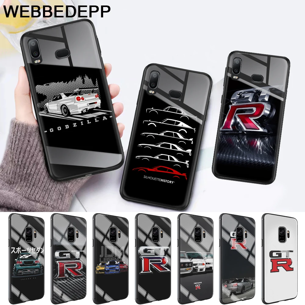 Стеклянный чехол NISSAN GTR для Samsung S7 Edge S8 S9 S10 Plus A10 A20 A30 A40 A50 A60 A70Note 8 9 10 | Мобильные
