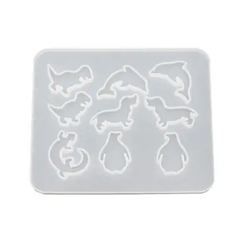 

Resin Silicone Molds Pendant Making DIY Crystal Epoxy Mold Small Dinosaur Dolphin Earrings Mould