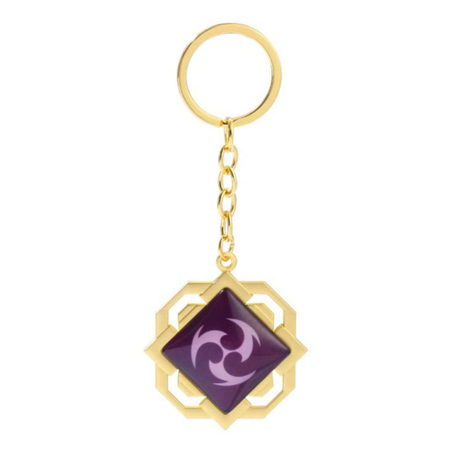 Game Genshin Impact Keychain Eyes of God keychains Luminous Metal Keychains Genshin God Eyes Fashion Lanyard Cosplay Pendant