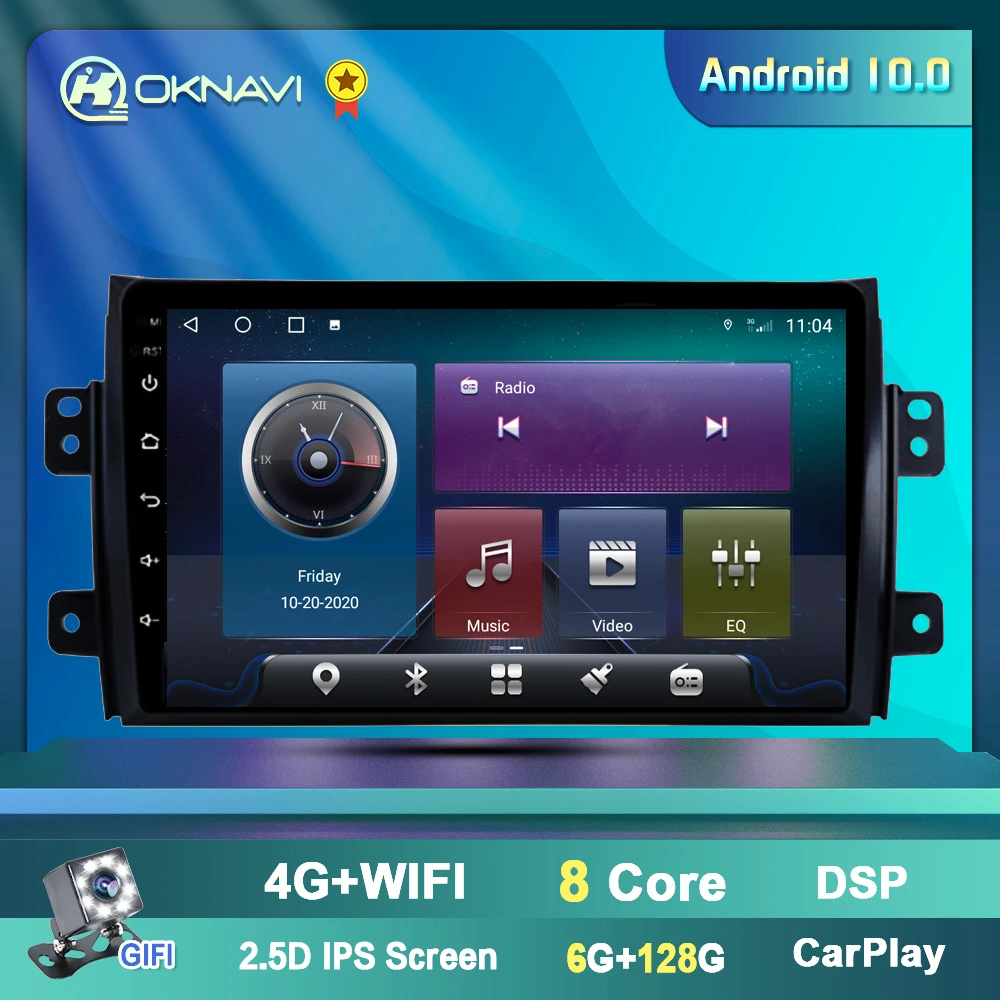 Автомагнитола 4G Android 10 0 стерео Мультимедиа для Suzuki SX4 2006 2013 навигатор